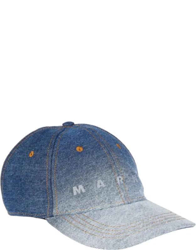 Gradient Fade Denim Baseball Cap