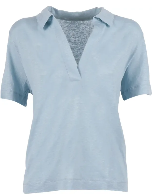 Deep V Neck Polo Shirt
