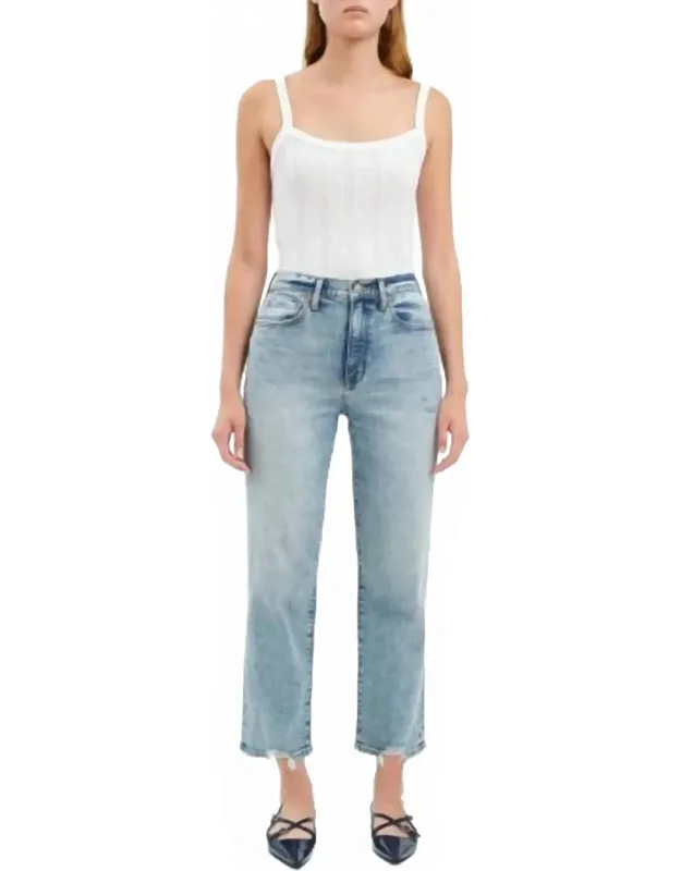 Cropped Straight-leg Jeans