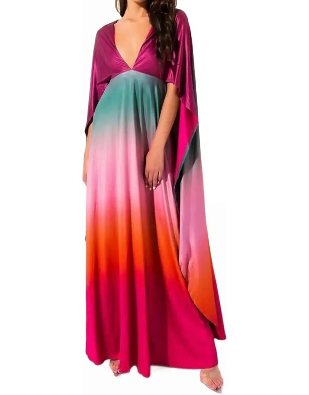 Ombre Cape Dress