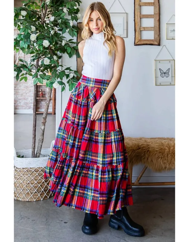 Plaid Maxi Skirt
