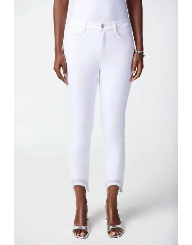 Frayed Hem Cropped Jeans