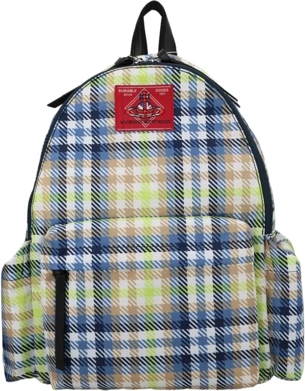Plaid Pattern Medium Backpack