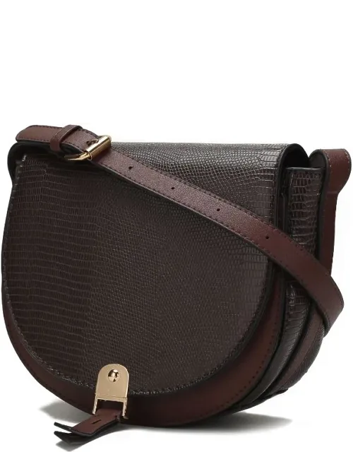 Adalyn Snake Embossed Vegan Leather Shoulder Handbag