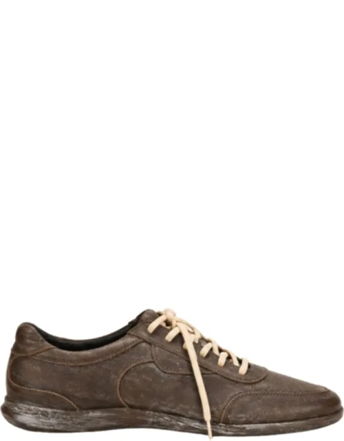 Distressed Leather Sneakers