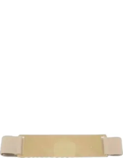 Metal Rectangle Accented Elastic Belt