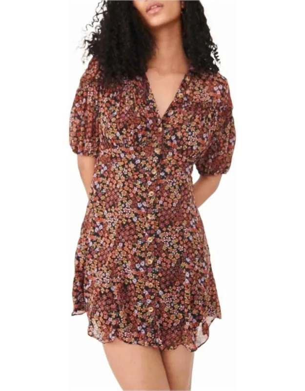 Floral Chiffon Mini Dress