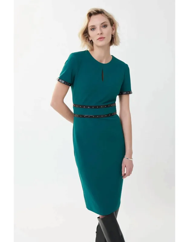 Studded Sheath Knee-length Dress