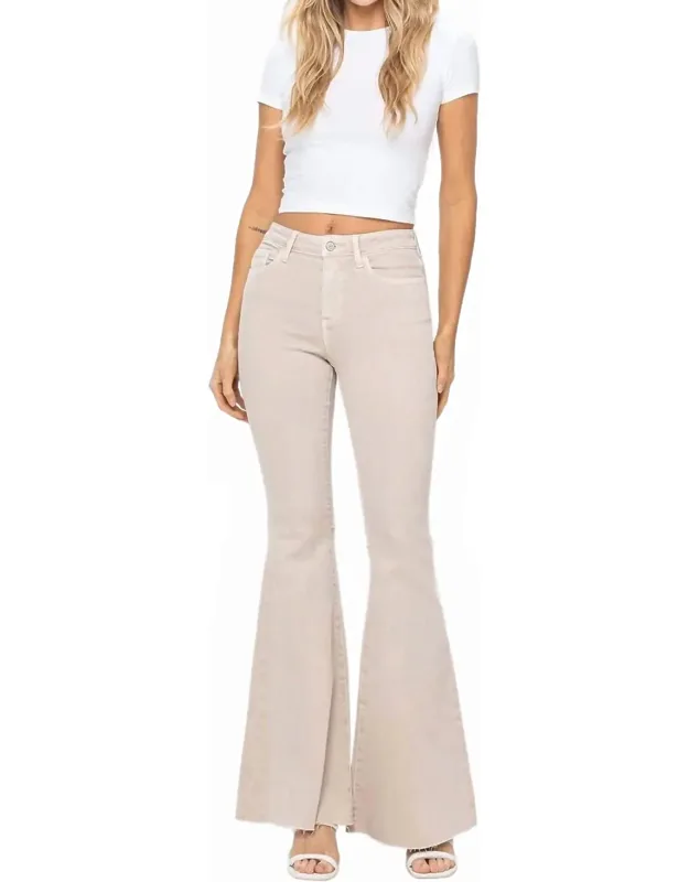 High Rise Super Flare Comfort Stretch Denim Pants