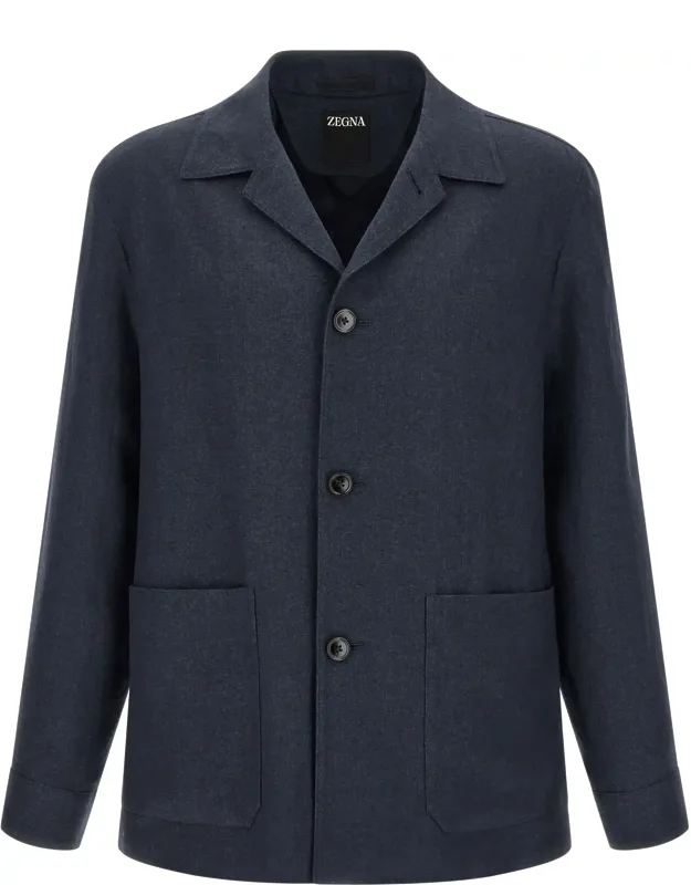 Linen Full-length Jacket