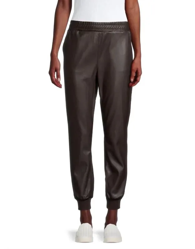 Vegan Leather Joggers