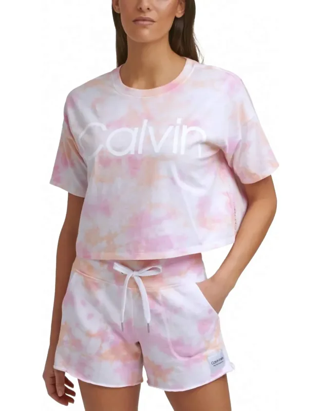 Cropped Tie-dyed T-shirt