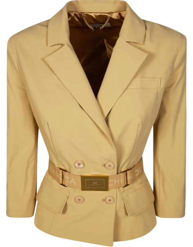 Tailored Belted Structured Blazer