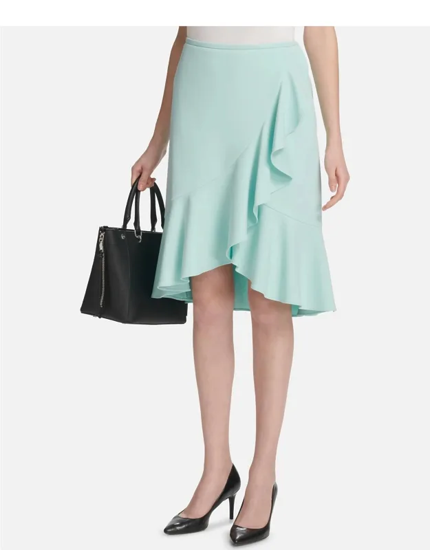 Ruffled Pencil Skirt