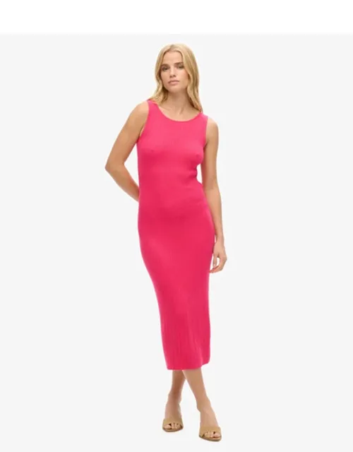 Knitted Backless Midi Dress