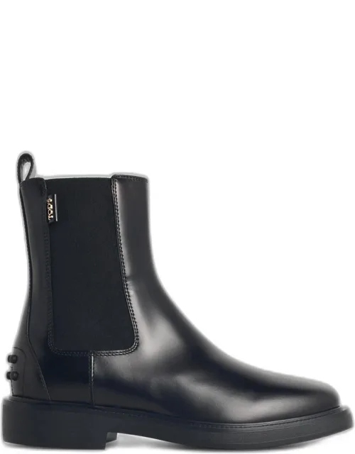 Tod's Black Ankle Boots With Smooth Calf Leather Upper And Rubber Sole