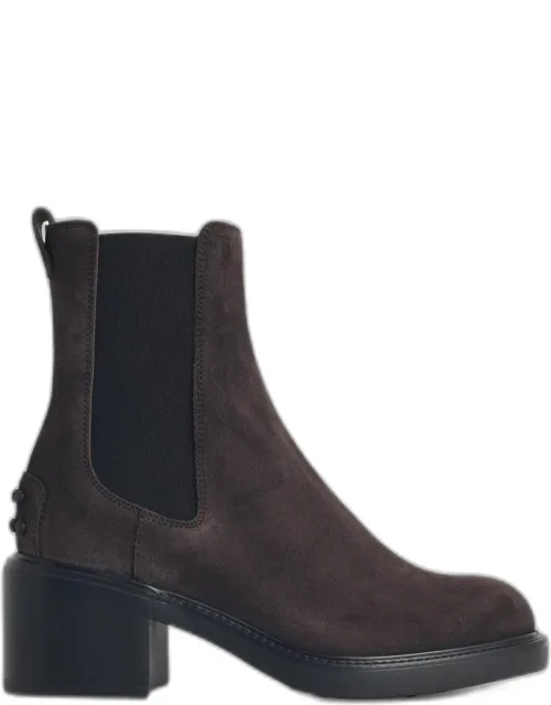 Ankle Boots Suede Upper Rounded Toe