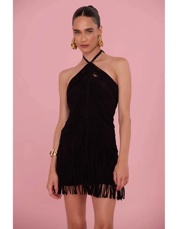 Lyria Jersey Halterneck Mini Dress