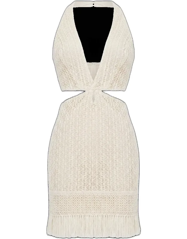 Ayla Fringe Mini Dress - Made In Brazil, 93% Polyamide, 7% Elastane