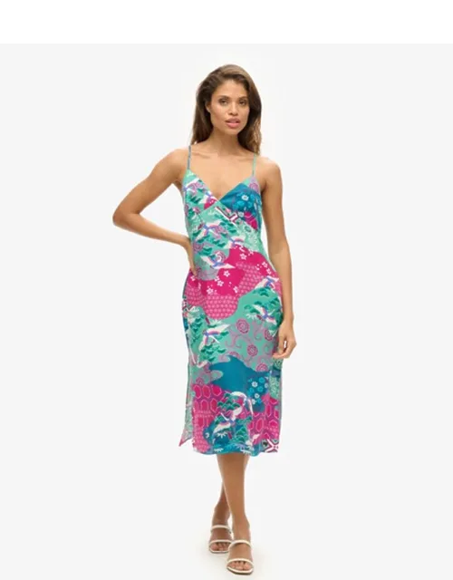 Printed Midi Slip Cami Dress