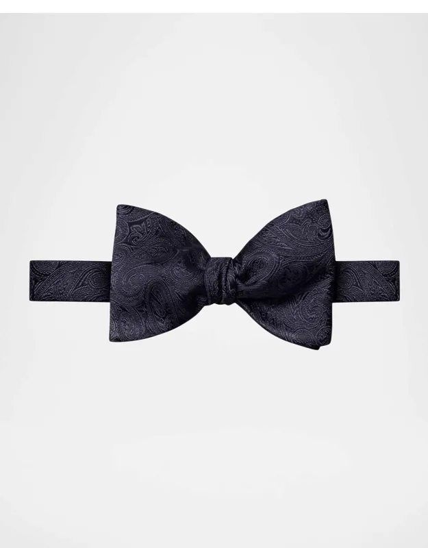 Pre-tied Paisley Silk Bow Tie
