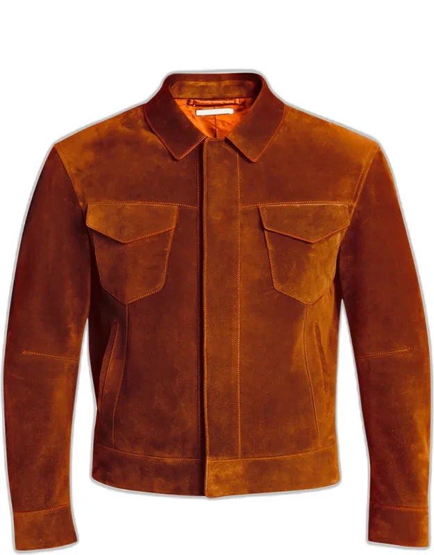 Suede Snap-front Western Jacket