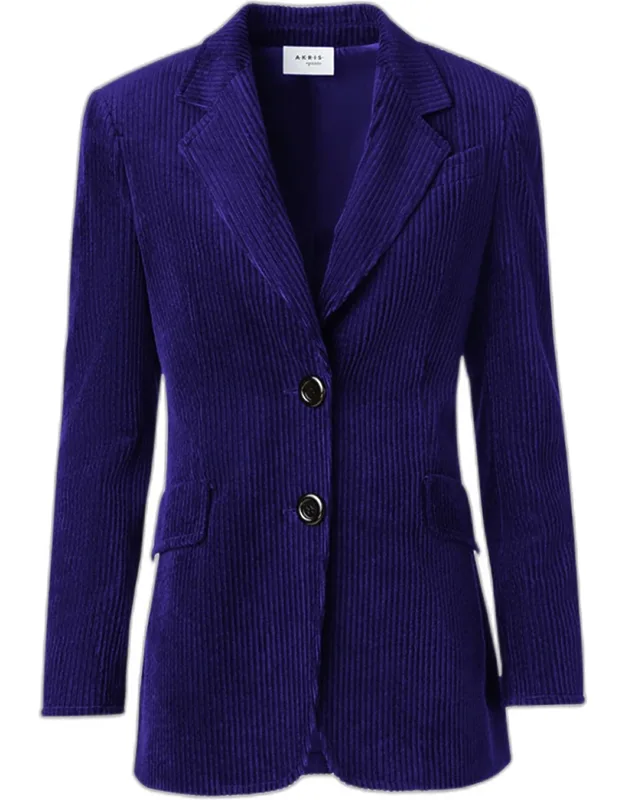Washed Viscose Corduroy Blazer