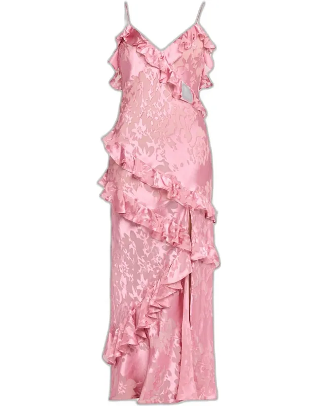 Floral Silk Maxi Dress