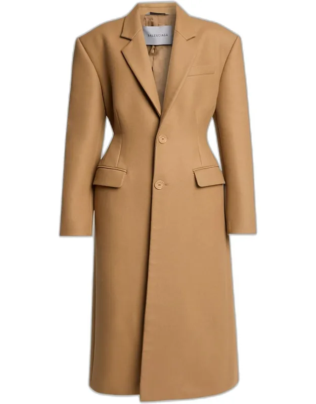 Wool Long Tailored Coat