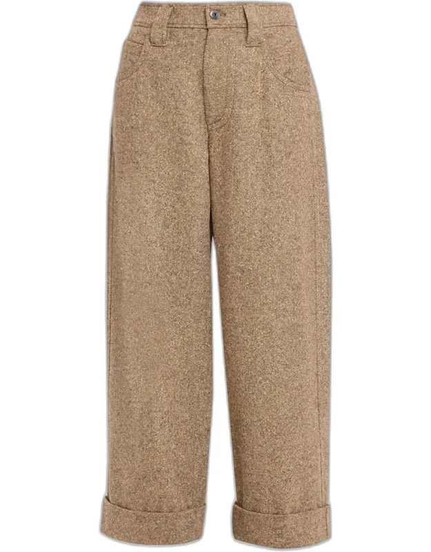 Donegal Wool Relaxed Trousers