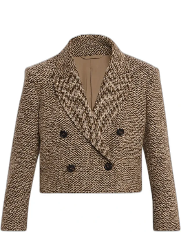 Sparkling Wool Herringbone Blazer
