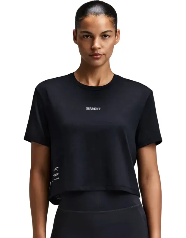 Micromesh Cropped Run Tee
