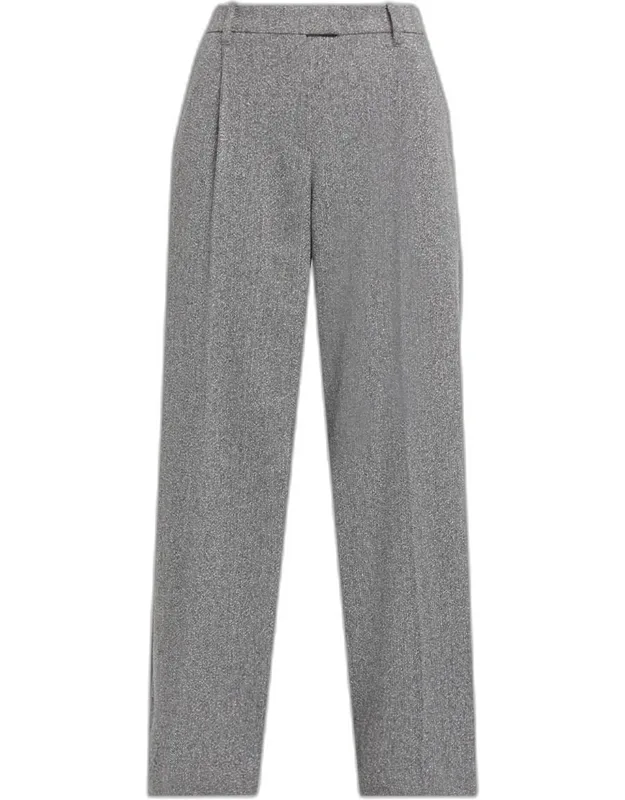 Sparkling Wool Herringbone Trousers