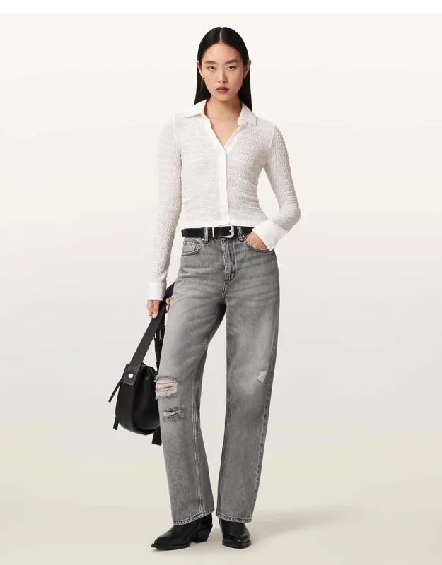 Cotton Blend Slim Shirt