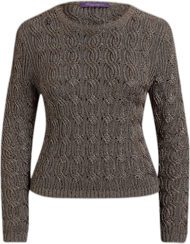 Cable-knit Crewneck Sweater