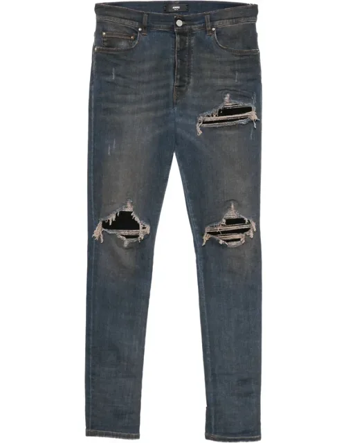 Ultrasuede Distressed Slim-fit Jeans