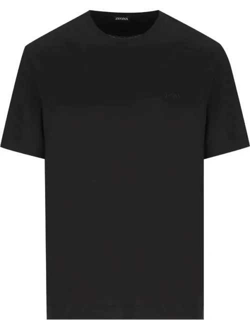 Logo-embroidered T-shirt
