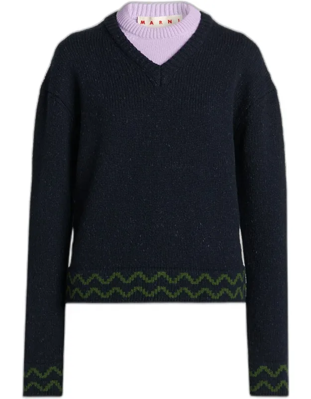 Layered Wool Sweater
