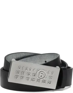 Numeric Buckle Leather Belt