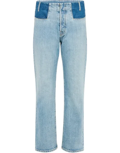 Patchwork Four White Stitches Jeans