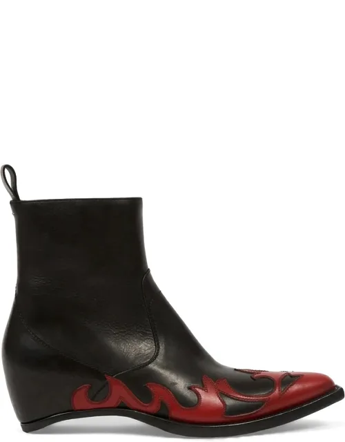 Heel-less Western Flames Boots
