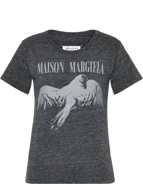 Bird-motif T-shirt