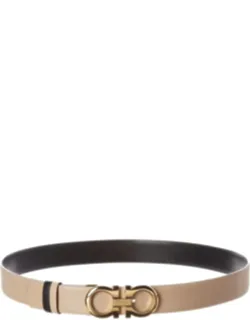 Gancini Reversible & Adjustable Leather Belt