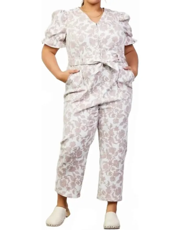 Printed Cotton Twill Jumpsuit