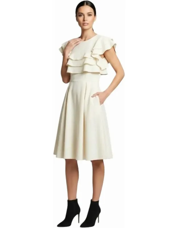 Flutter Sleeve Heavy Knit Dress