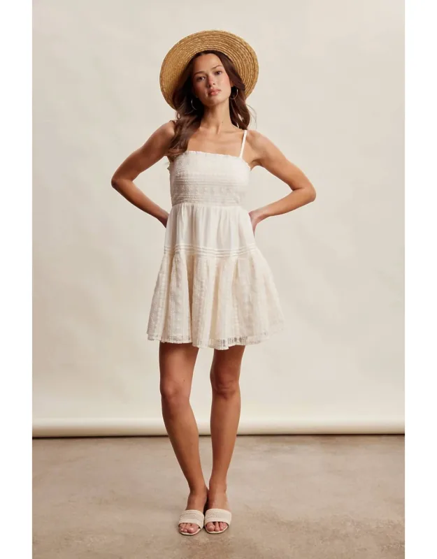 Lace Tiered Mini Dress