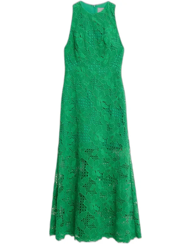 Lattice Floral Maxi Dress