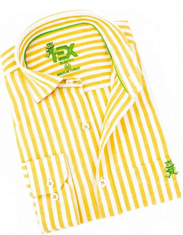 Stanford Stripe Frog Linen Shirt