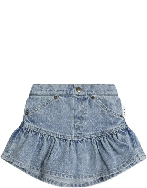 Dreamy Denim Frilly Skirt