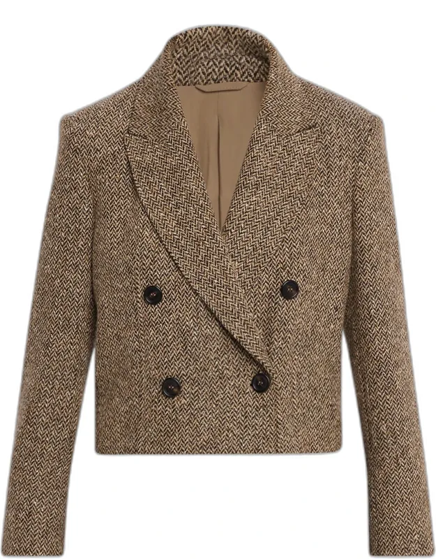 Sparkling Wool Herringbone Blazer
